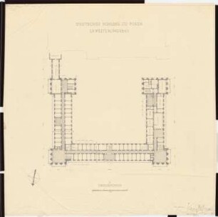 Schloss Posen, Posen Erweiterungsbau: Grundriss 1.OG 1:200