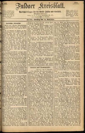 Ausgabe vom Dienstag, den 14. November 1882.