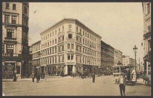 Ansichtskarte Eckhaus mit „Café Nagler“, Moritzplatz