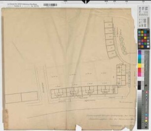 Münster (Münster) Bauvorhaben Habichtshöhe Bebauungsplan Sentmaringer Straße Lageplan (1927) (1 : 500) 63 x 68 Zeichnung Westfälische Heimstätte Wohnungsgesellschaft Münsterland