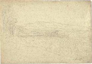 Neureuther, Gottfried von; Italien; Landschaft mit Aquädukt - Studie