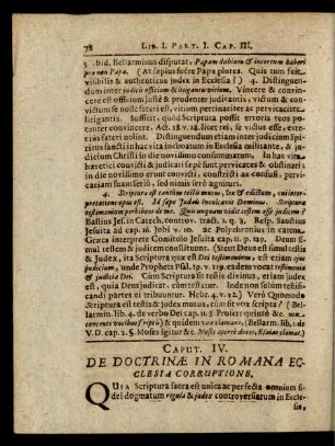 Caput IV. De Doctrinae In Romana Ecclesia Corruptione.