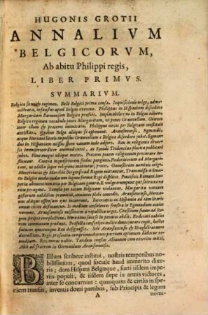 Hugonis Grotii Annales Et Historiæ De Rebvs Belgicis