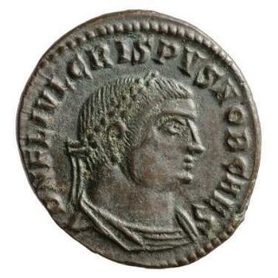 Münze, Follis, Aes 3, 321 - 324 n. Chr.
