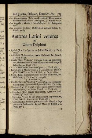 Autores Latini veteres in Usum Delphini