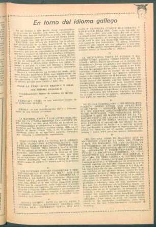 En torno del idioma gallego : Para la unificación gráfica y oral del idioma gallego
