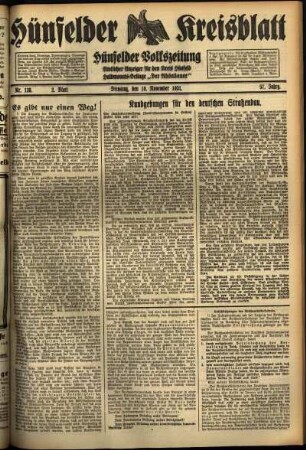 Zweite Ausgabe vom Dienstag, den 10. November 1931.