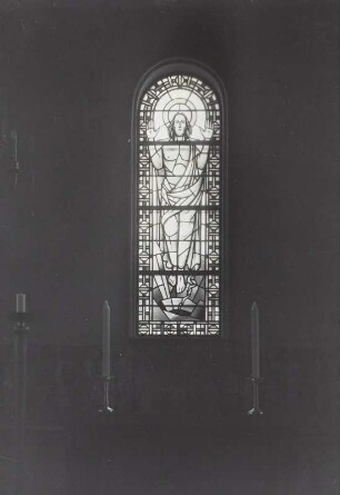 Auferstehung Christi : Mauersberg, Kreuzkapelle, Inneres, Glasfenster
