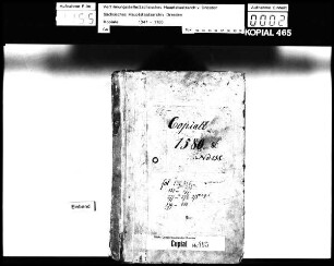 Kopial der Geheimen Räte / Alte Aufschrift: "Copial"