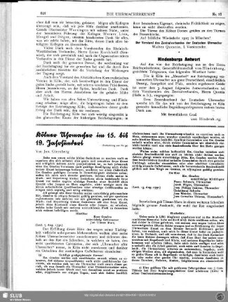 Hindenburgs Antwort
