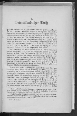 I. Heimatkundlicher Abriß.
