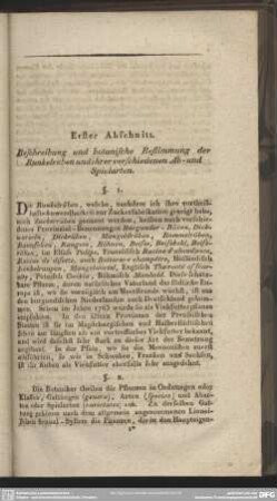 Erster Abschnitt. Beschreibung und botanische Bestimmung der Runkelrüben und ihrer verschiedenen Ab- und Spielarten