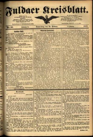 Ausgabe vom Donnerstag, den 28. Februar 1907.