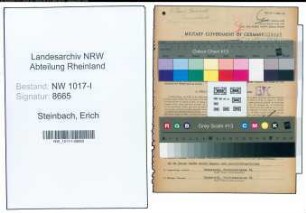 Entnazifizierung Erich Steinbach , geb. 11.04.1902 (Hilfskraft)