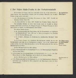 I. Der Hafen Halle-Trotha in der Verkehrsstatistik