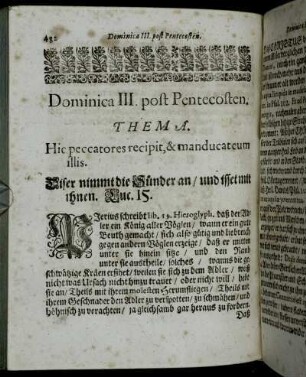 Dominica III. post Pentecosten. - Dominica IV. post Pentecosten.