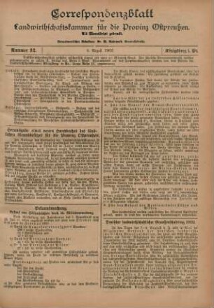 Nummer 32. 6. August 1902.