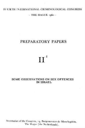 Some observations on sex offences in Israel