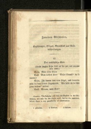 Zweiter Abschnitt. Erzählungen, Skizzen, Bruchstücke aus Reisebeschreibungen.
