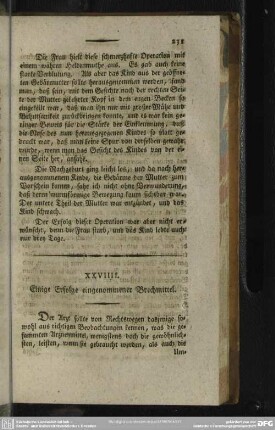 XXVIIII. Einige Erfolge eingenommener Brechmittel