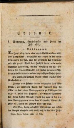 Württembergische Jahrbücher für vaterländische Geschichte, Geographie, Statistik und Topographie. 1829