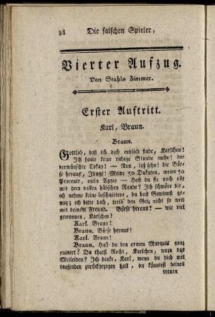 Vierter Aufzug. Von Stahls Zimmer.