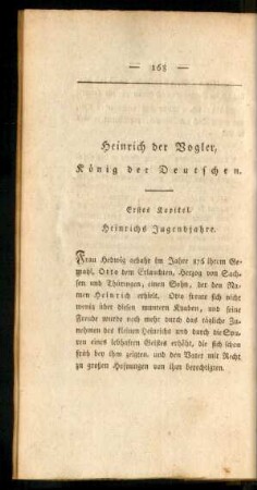 Heinrich der Vogler, König der Deutschen.