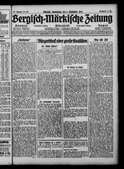 Bergisch-märkische Zeitung. 1924-1938