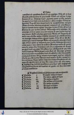 Registrum fabularum predictarum extravagantium.