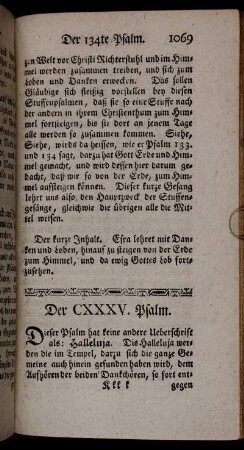 Der CXXXV. Psalm.
