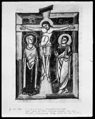 Evangeliar — Kreuzigung, Folio 27recto