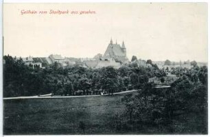 Geithain. Blick vom Stadtpark nach Geithain