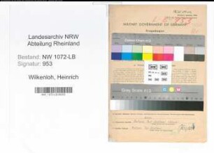 Entnazifizierung Heinrich Wilkenloh , geb. 05.03.1894 (Lehrer)