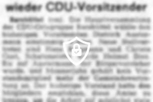 [Name maskiert] wieder CDU-Vorsitzender