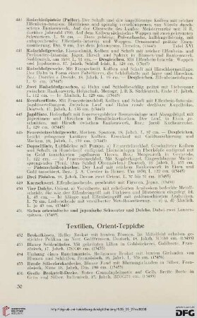Textilien, Orient-Teppiche (Nr. 452-501)
