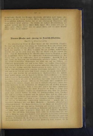 Bienen-Wachs und -honig in Deutsch-Ostafrika.