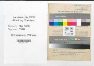 Entnazifizierung Wilhelm Schwienheer , geb. 23.04.1903 (Schneider)