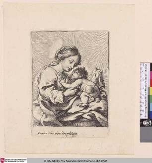 [Maria mit dem Kind auf dem Schoß; Virgin and Child, turned right]