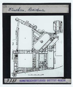 München, Residenz : Grundriss (Zustand vor 1800)