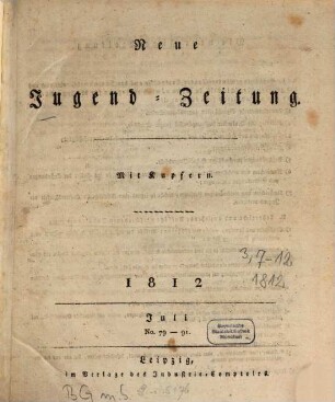 Neue Jugendzeitung. 3,Juli/Dez. 1812