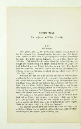 Drittes Buch. Die außereuropäischen Erdteile