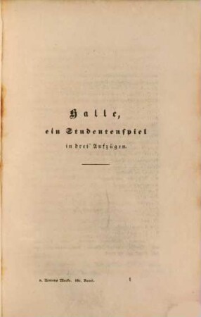 Ludwig Achim's von Arnim sämmtliche Werke. 16, Halle und Jerusalem : Studentenspiel und Pilgerabenteuer