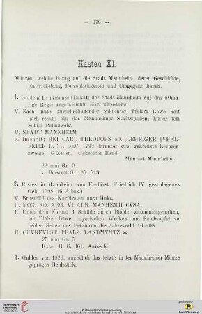 Kasten XI.