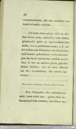 Von dem Faulen Catarrhalfieber