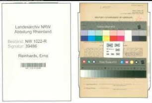 Entnazifizierung Erna Reinhards , geb. 22.04.1898 ()