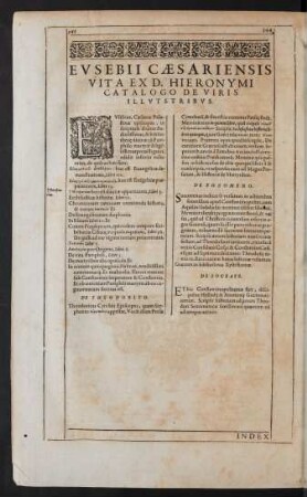 Eusebii Caesariensis Vita ...