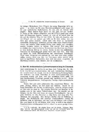 Zur 32. weimarischen Lehrerversammlung in Ilmenau