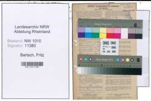Entnazifizierung Fritz Bartsch , geb. 21.09.1896 (Stadtamtmann)