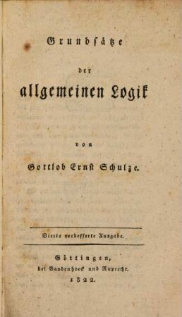 Grundsätze der allgemeinen Logik
