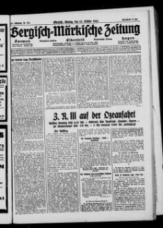 Bergisch-märkische Zeitung. 1924-1938